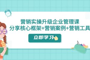 (7821期)营销实操升级·企业管理课:分享核心框架+营销案例+营销工具(课程+文档)