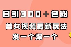 （7273期）日引300＋色粉，美女视频最新玩法，发一个爆一个