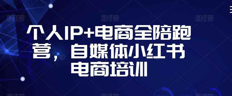 个人IP+电商全陪跑营,自媒体小红书电商培训