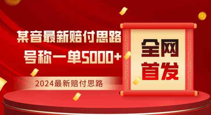 全网首发,2024最新抖音赔付项目,号称一单5000+保姆级拆解【仅揭秘】