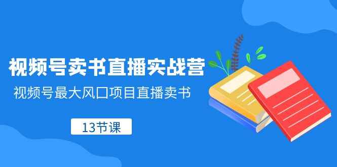 视频号卖书直播实战营,视频号最大风囗项目直播卖书(13节课) 视频号卖书直播实战营,视频号最大风囗项目直播卖书(13节课)
