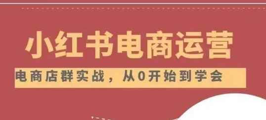 小红书店铺运营从小白到大神2.0,从入门到精通