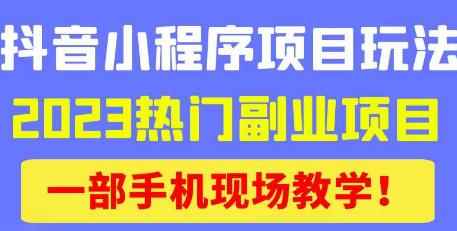 抖音小程序9.0新技巧,2023热门副业项目,动动手指轻松变现