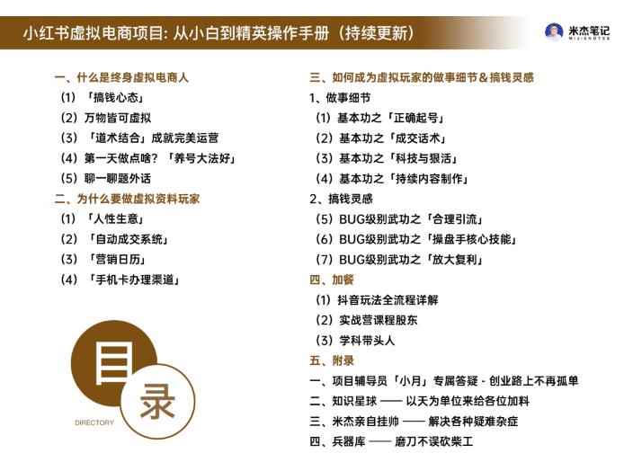 米杰虚拟电商训练营2.0,千万市场!虚拟电商重现江湖,项目玩法大公开【详细教程】