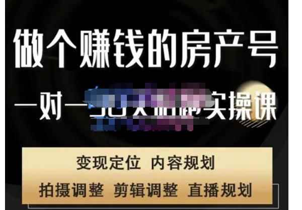 刘广标·同城房产号线上陪跑课,拍摄、剪辑、写文案、直播,做一个具有潜力价值的房产号