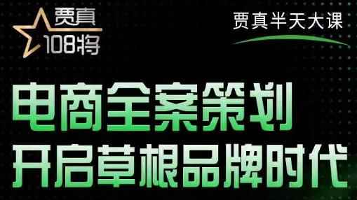 贾真老师的半天大课,电商全案策划,全程打开自己后台店铺讲这个案例