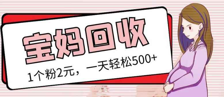 最新小红书母婴号宝妈粉回收项目,1个粉2元,一天轻松500+案例分享【粉丝包回收】