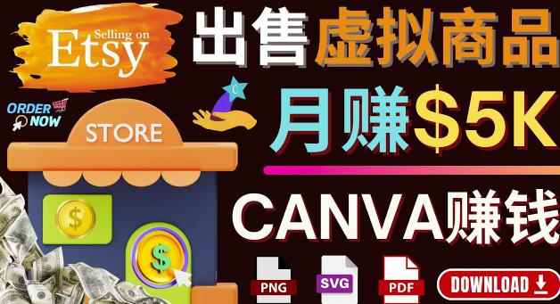 通过Etsy出售Canva模板,操作简单,收益高,月赚5000美元