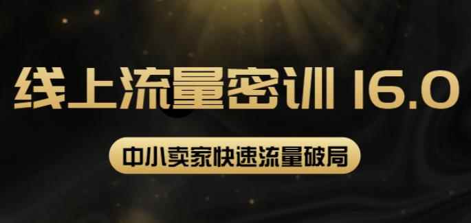 2022秋秋线上流量密训16.0:包含暴力引流10W+中小卖家流量破局技巧等等