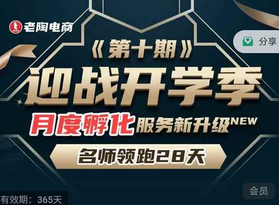 老陶电商《拼多多名师线上领跑28天-第10期》迎战开学季月度孵化实操复盘!