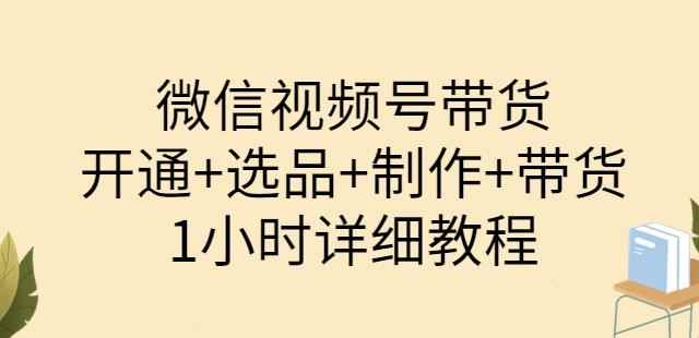 陈奶爸·微信视频号带货:开通+选品+制作+带货(1小时详细教程)