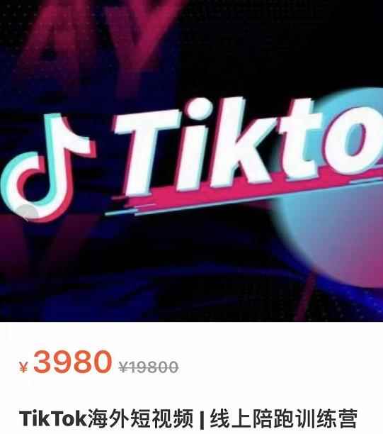TikTok海外抖音短视频线上陪跑训练营,玩赚Tiktok少走弯路