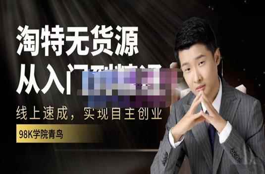 98k学院的淘特无货源线上速成课,从入门到精通,让你最小投入,最高回报