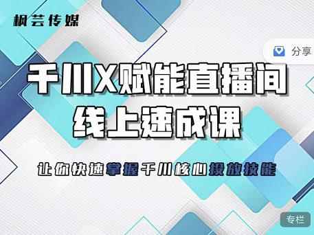 枫芸传媒-线上千川提升课,提升千川认知,提升千川投放效果