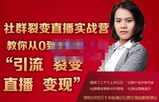 蚂蚁社群电商·社群裂变直播实战营,教你从0到1实现引流、裂变、直播、变现