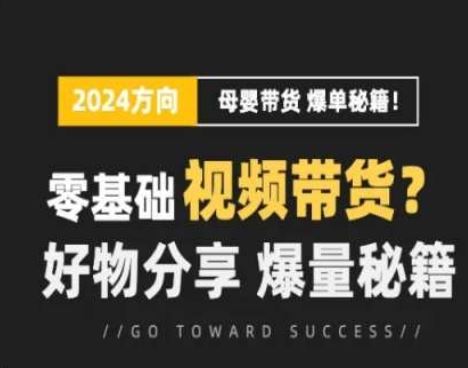 短视频母婴赛道实操流量训练营,零基础视频带货,好物分享,爆量秘籍