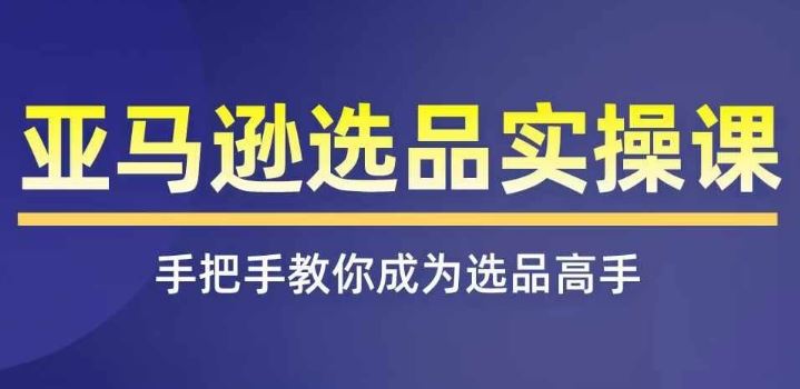 亚马逊选品实操课程,快速掌握亚马逊选品的技巧,覆盖亚马逊选品所有渠道