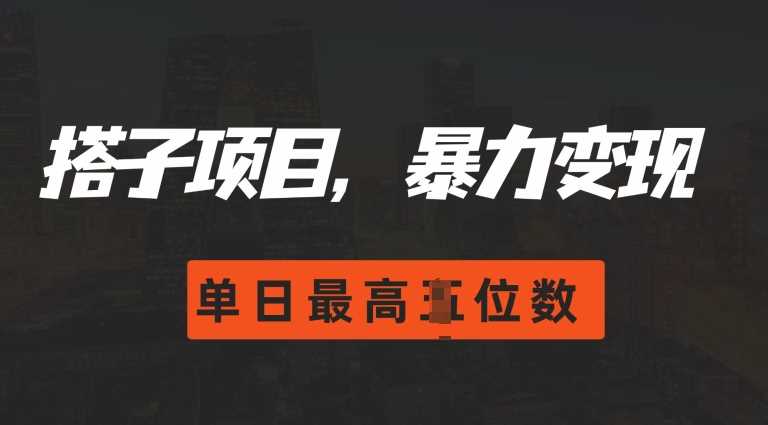 2024搭子玩法,0门槛,暴力变现,单日最高破四位数【揭秘】