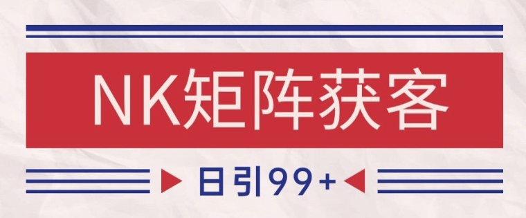 小红书某音NK赛道引流获客 自热矩阵日引200+【揭秘】