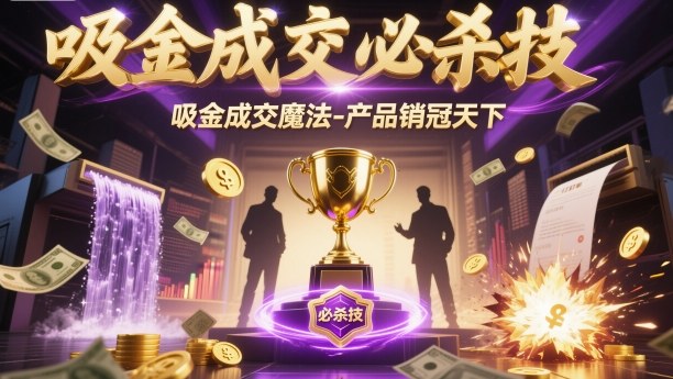 吸金成交必杀技，吸金成交魔法-产品销冠天下