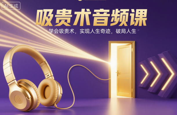 吸贵术音频课，学会吸贵术，实现人生奇迹，破局人生