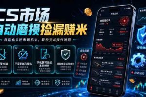 （18914期）CS市场自动磨损捡漏系统，无需电脑挂机，手机轻松赚米，日入300+