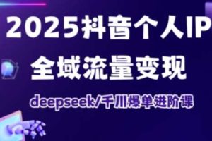 抖音个人IP全域流量变现进阶课，deepseek千川爆单进阶课（更新2026年06月）