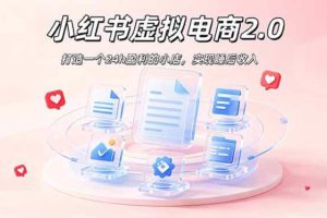（19033期）2026 年最强风口掘金项目：AI小红书虚拟电商，布局搜索流量，每日躺赚500+
