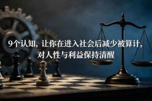 （19042期）付费文章：9个认知，让你在进入社会后减少被算计，对人性与利益保持清醒